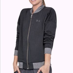 UA Threadborne fleece bomber jacket.